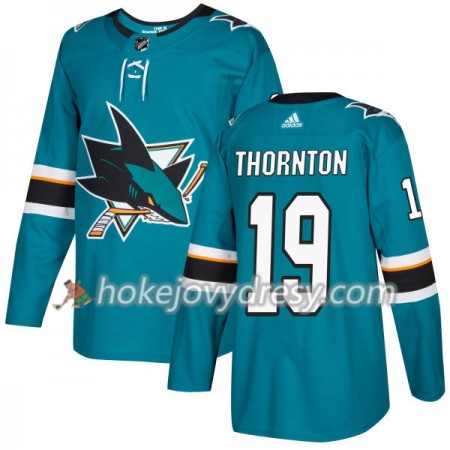 Pánské Hokejový Dres San Jose Sharks Joe Thornton 19 Adidas 2017-2018 Teal Authentic